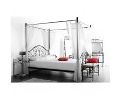 Cama de dosel negra matrimonial VICTORIA 160x200