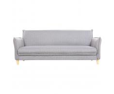 Sofá cama estilo nórdico tejido gris claro WEEKEND