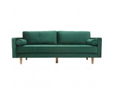 Sofá 3-4 plazas terciopelo verde IMPERIAL