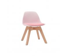 Silla rosa con patas madera BABY PAULINE