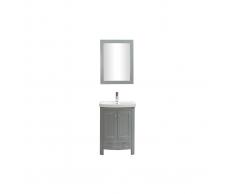 Mueble de baño con lavabo y almacenaje gris KLASI