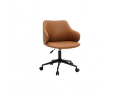 Silla de escritorio moderno en tejido marrón HEMMY