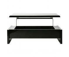 Mesa de salón de diseño lacada negra LOLA