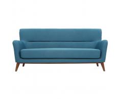 Sofá vintage 3 plazas azul petróleo MARKUS
