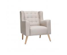 Sillón diseño escandinavo natural y madera clara BRIGHTON