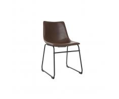 Silla vintage PU marrón NEW ROCK
