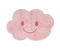 Alfombra infantil en algodón rosa 75x115 cm NIMBUS
