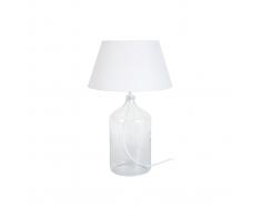 Lámpara de mesa diseño cristal y blanco TRAVEL