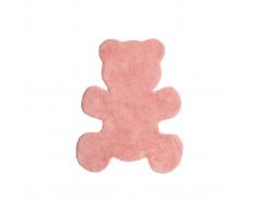 Alfombra infantil en algodón rosa 80x100 cm TEDDY