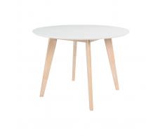 Mesa diseño madera y blanco D100 LEENA