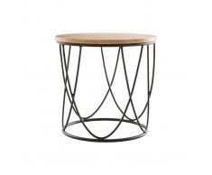 Mesa auxiliar madera y metal 42cm LACE