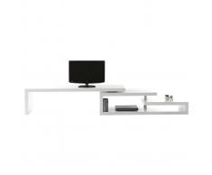 Mueble TV de diseño lacado blanco giratorio MAX V2