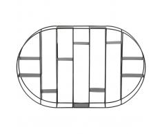 Estantería de pared en metal negro OXO