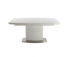 Mesa de comedor diseño extensible blanco brillante L160-200 ERESOS