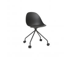 Silla de escritorio moderna negra CONCHA