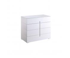 Cómoda diseño lacado blanco 4 cajones TED