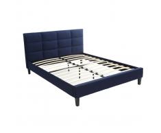 Cama adulto 160x200 cm azul oscuro EMERY