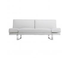 Sofá convertible diseño PU blanco ATLANTA