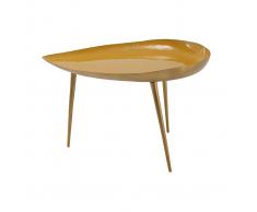 Mesa de centro en acero lacada amarillo DROP