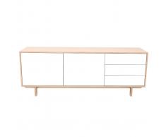 Aparador nórdico madera y blanco 195cm SID