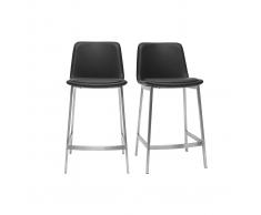 Taburetes de bar modernos negros 66 cm (lote de 2) ARSENE