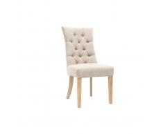 Silla de comedor estilo clásico tejido natural patas madera clara VOLTAIRE