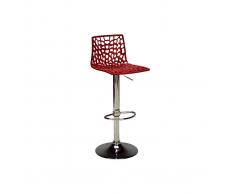 Taburete de bar diseño rojo ATRAX