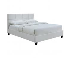 Cama de matrimonio 160x200 cm blanco SOLAL