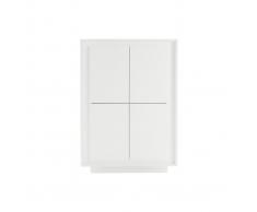 Aparador alto moderno 4 puertas blanco LAND