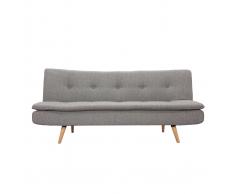 Sofá convertible 3 plazas gris claro SENSO