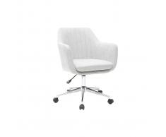 Sillón de escritorio moderno en tejido gris claro ALEYNA