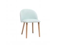 Silla diseño verde agua y madera CELESTE