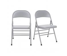 Sillas plegables grises (lote de 2) ALI