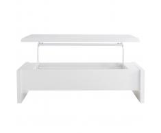 Mesa de salón de diseño lacada blanca LOLA