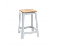 Taburete de bar diseño blanco A65cm NICK