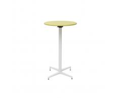 Mesa de bar plegable redonda en metal verde DOTS