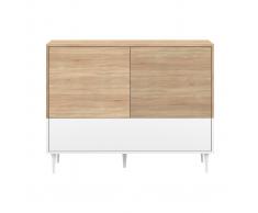Aparador nórdico blanco y madera STRIPE