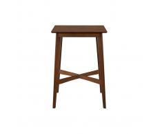 Mesa alta cuadrada madera oscura nogal LEENA