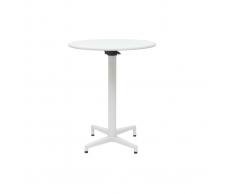 Mesa plegable redonda en metal blanco D60 DOTS