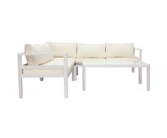 Salón de jardín moderno blanco con mesa de centro TONIGHT