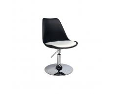 Silla negra giratoria y de altura regulable STEEVY