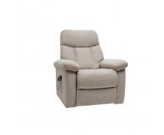 Sillón relax eléctrico inclinable en tejido crema MOVIE