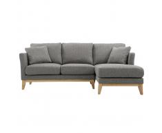 Sofa de esquina derecha nórdico gris claro OSLO