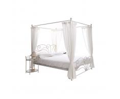 Cama con dosel blanca matrimonial VENEZIA