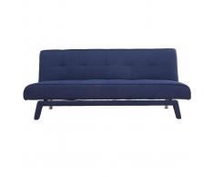 Sofá convertible diseño 3 plazas tejido azul petroleo BUCK