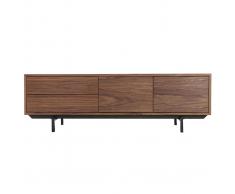 Mueble TV diseño vintage nogal MANNY