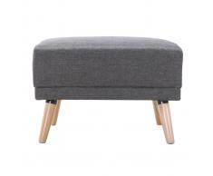 Puff / reposapiés tejido gris oscuronaturel ULLA