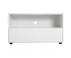 Mueble TV diseño 90cm blanco mate 1 cajón MARK