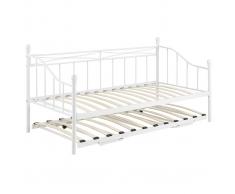 Banco-cama nido en metal blanco JULIETTE