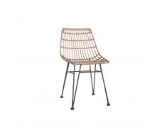 Silla de jardín en resina imitación mimbre MAJA